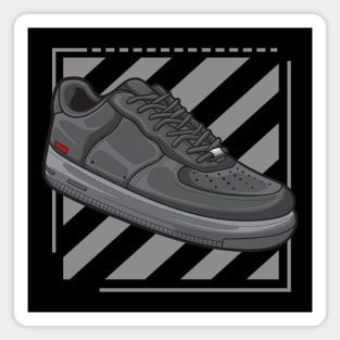 Force One Black Sneaker Magnet